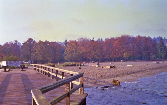 Canada (1986)-253-Vancouver-Holzpier am Jericho Park-Blick auf Park-1-560 Canada (1986)-253-Vancouver-Holzpier am Jericho Park-Blick auf Park-1-560