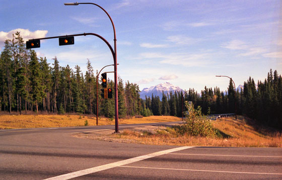 Canada (1986)-281-Kreuzung Icefields Parkway mit Yellowhead Highway 560 Canada (1986)-281-Kreuzung Icefields Parkway mit Yellowhead Highway 560
