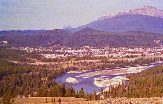 Canada (1986)-315-Athabasca River und Einmündung Miette River 560 Canada (1986)-315-Athabasca River und Einmündung Miette River 560