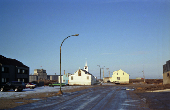 Canada (1986)-372-Churchill mit Kirche und grain elevator 560 Canada (1986)-372-Churchill mit Kirche und grain elevator 560