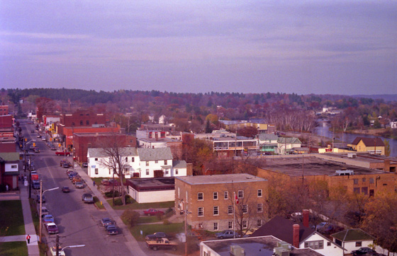 Canada (1986)-413-Parry Sound - James St von der Eisenbahnbrücke 560 Canada (1986)-413-Parry Sound - James St von der Eisenbahnbrücke 560