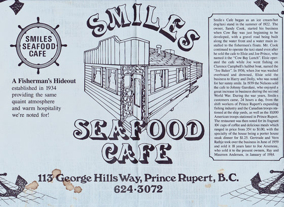 Prince Rupert - Smiles Seafood Cafe 560 Prince Rupert - Smiles Seafood Cafe 560